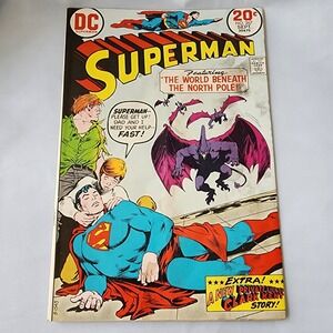 DC Superman Comic Book #267 Sept 1973 World Beneath The North‎ Pole VG Key Rare
